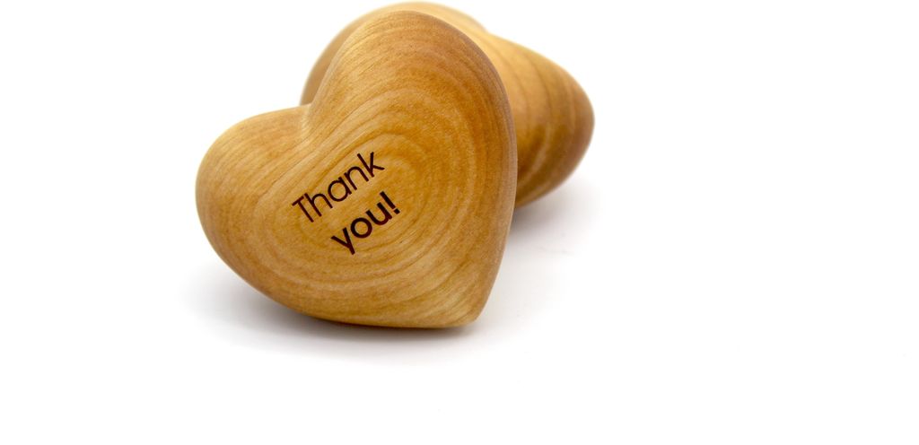 Holzherz 'Thank you!'