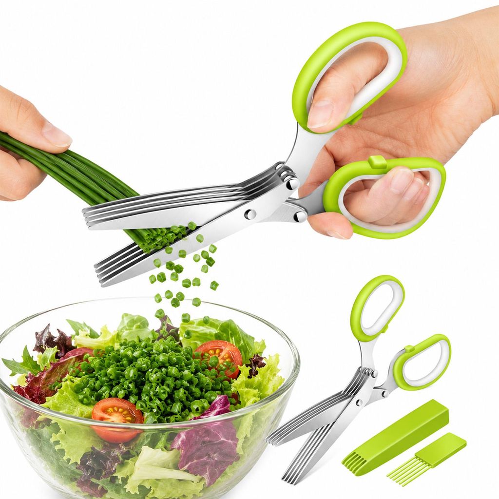Kräuterschere 5-Klingen, Küchen-Gemüseschere mit Produktbild 