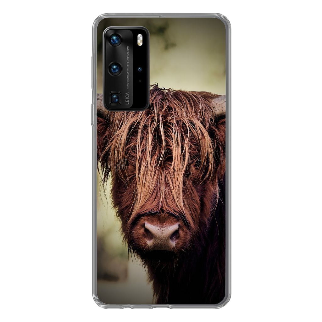 MuchoWow Handyhülle Schutzhülle Hülle für Huawei P40 Pro Schottischer Hochländer - Licht - Porträt - Natur Silikon Softcase Handy Hülle - ...