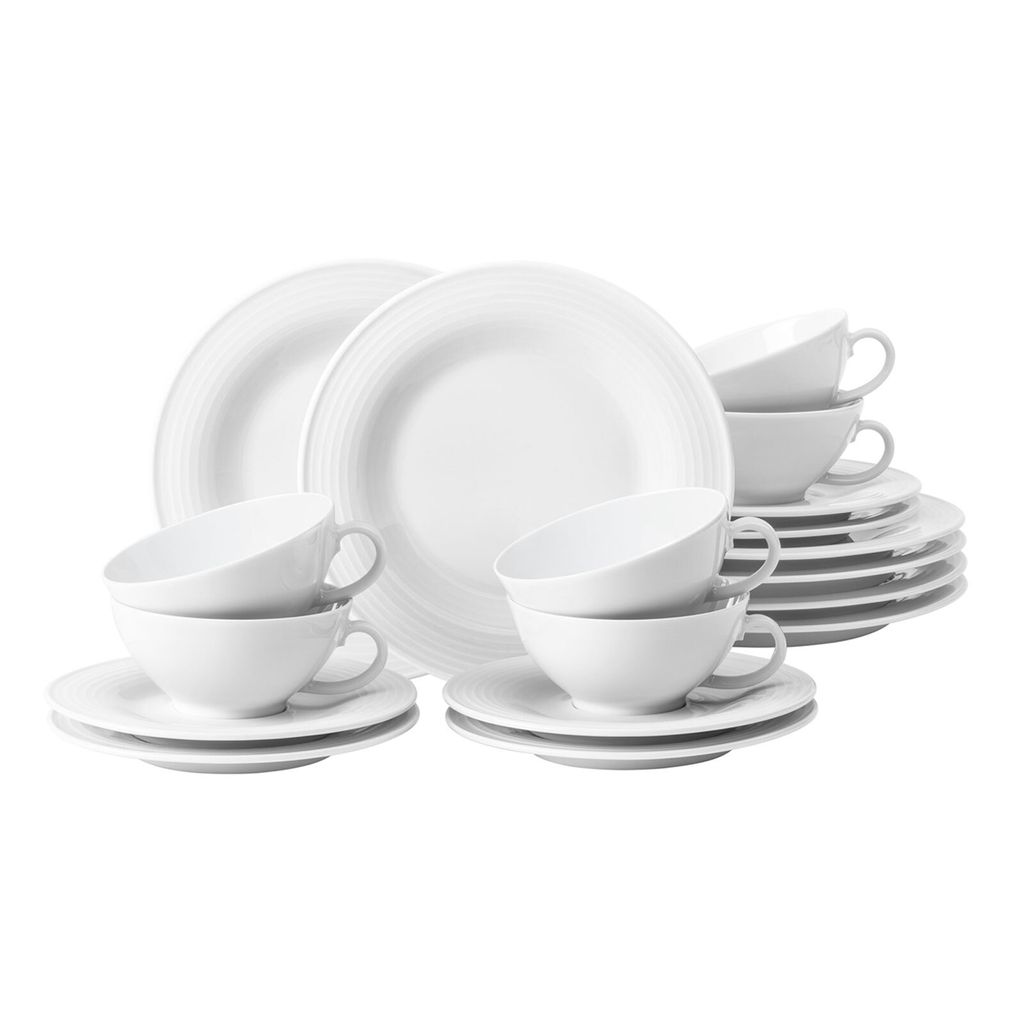 Seltmann Weiden Beat Teeservice Klein, Geschirrset, Service, Geschirr Set, Porzellan, Weiß, 18-tlg., 1751422