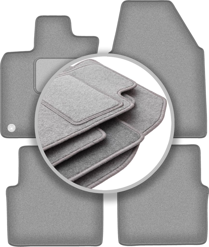 Graue Automatten für: Nissan Qashqai I J10 (breit) Crossover (2007-2013)
