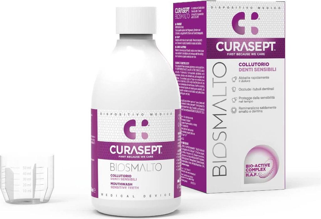 Curasept Biosmalto Sensitive Überempfindlichkeit der Zähne Mundspülung 300 ml