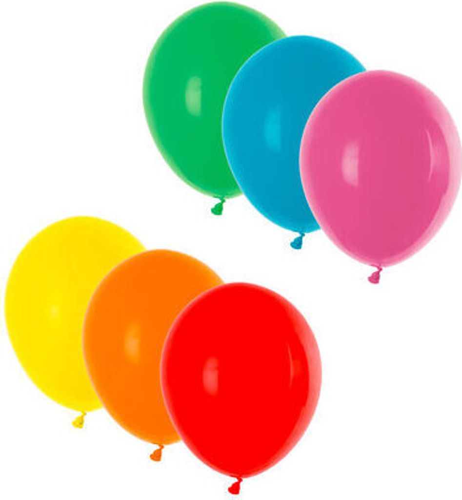 100x Luftballons bunt Ø18cm