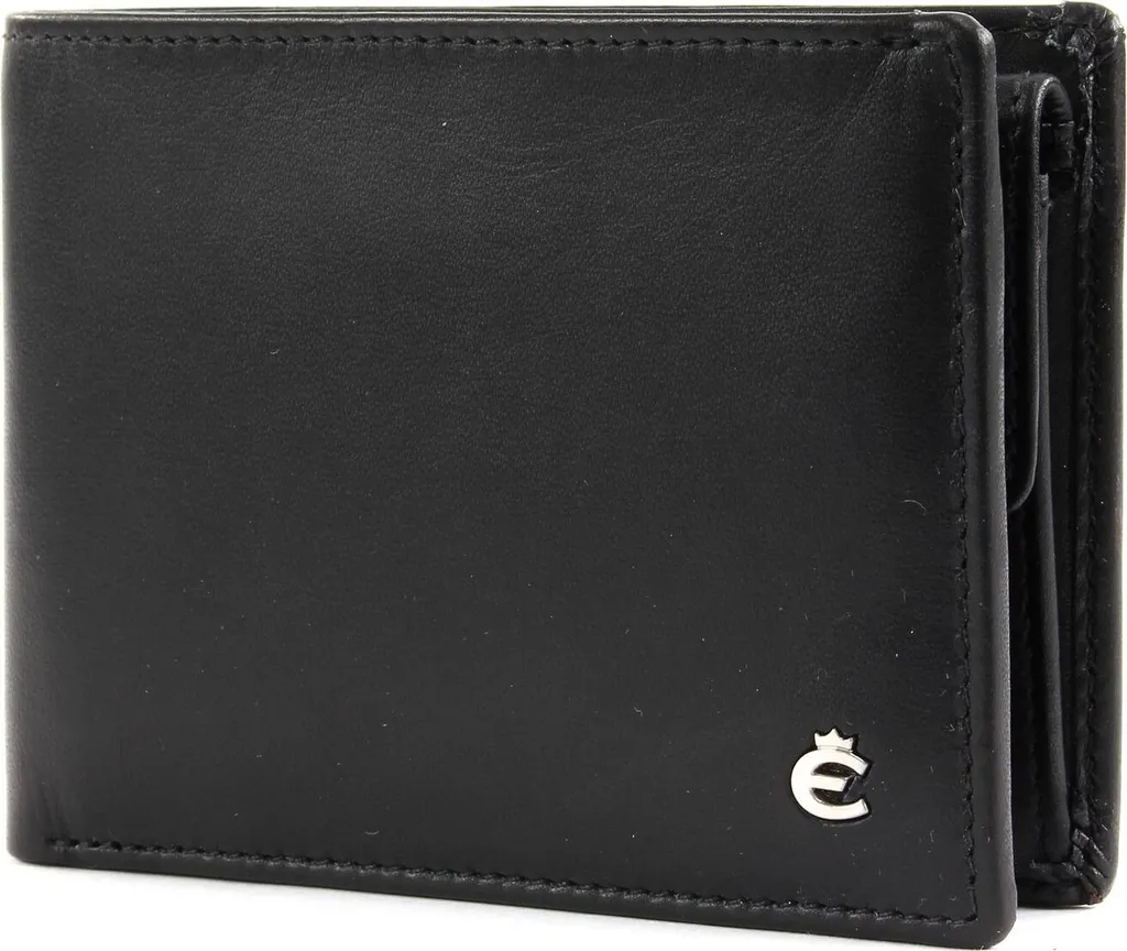 Portafoglio Esquire Harry Nero RFID Quer: Sicurezza Dati e Pelle Premium