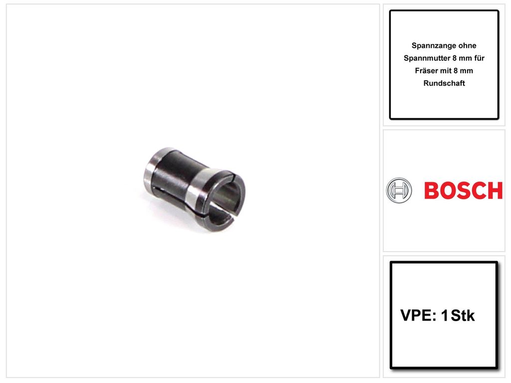 Upínací sklíčidlo bez upínací matice, 8 mm, pro frézu Bosch Obrázek produktu 