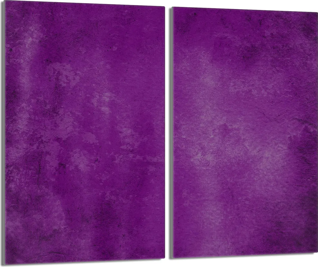 Piastre Coprifornelli Vetro 30x52 Viola Ardesia | Set 2 Pezzi Cucina