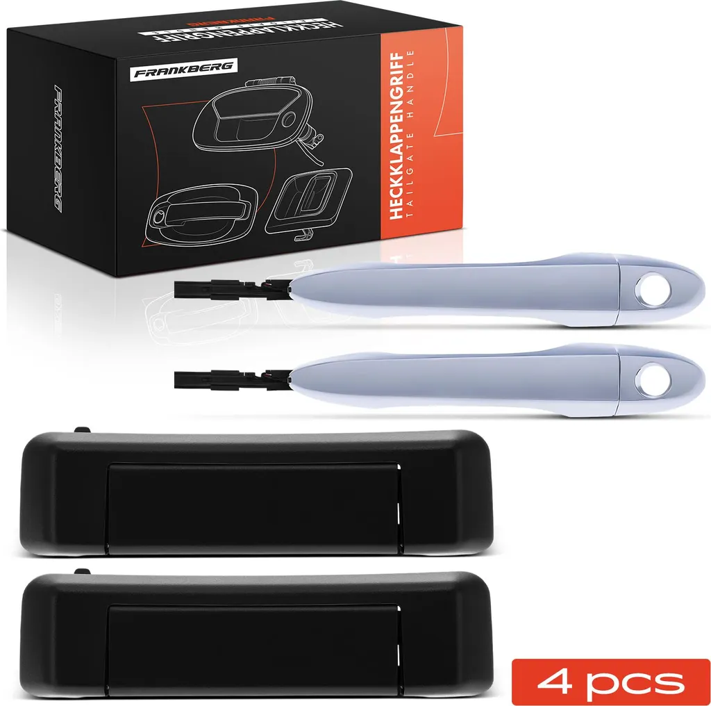 Poignée de Porte Renault 19 Noire Résistante - Kit Complet 4 Pièces