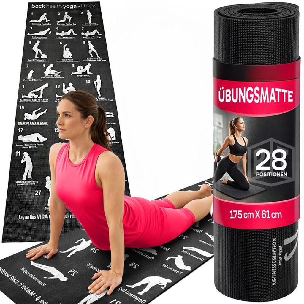 Yogamatte Gymnastikmatte Rutschfest Übungsmatte Sportmatte Produktbild 