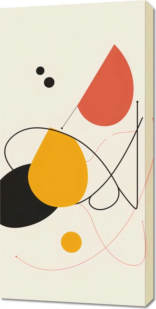 Tableau Image 50 x 100 cm Rhapsodie des Formes - Décoration Murale Chic