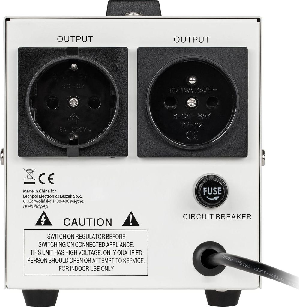 Kemot SER-1000 – Stabilisateur De Tension Automatique 1000 VA – Protection Appareils 145-260V Vers 230V ±5% – Maison & Bureau