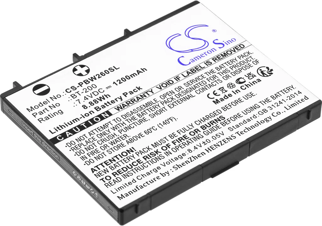 Batterie pour Brother MW-260 et MW-260A remplace BT-200