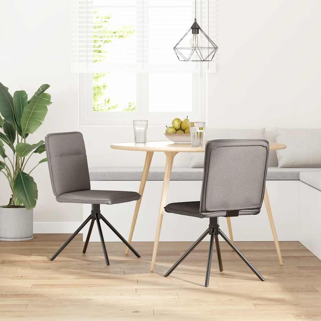 vidaXL Esszimmerstühle 2 Stk. Taupe Stoff Produktbild 