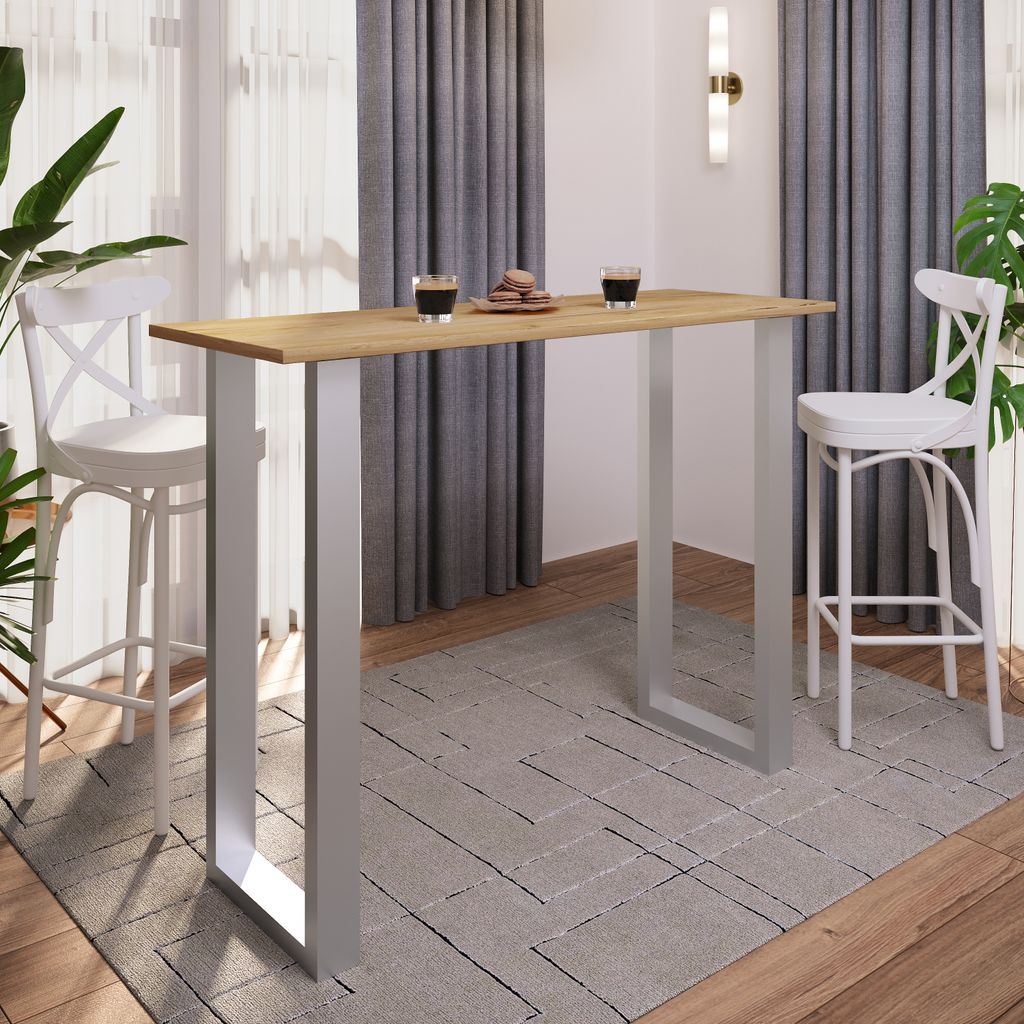 VCM Bartisch | Tresen | Stehtisch | hoher Tisch | Bartresen Tisch - Xona 140x50 cm