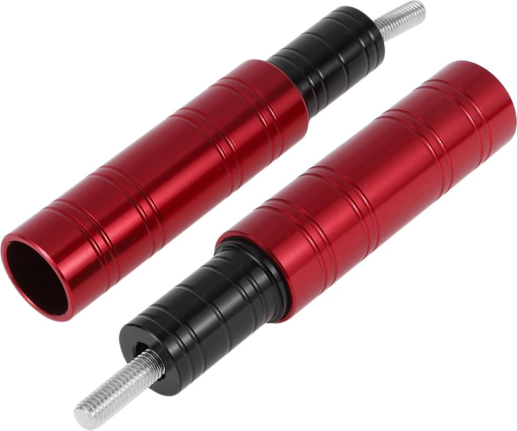 10.5mm Motorrad Slider Rahmen Aluminiumlegierung Rad Verkleidung Schutz Crash Pad Schutzblech 28mm 134mm Bolzen Rot 2 Set