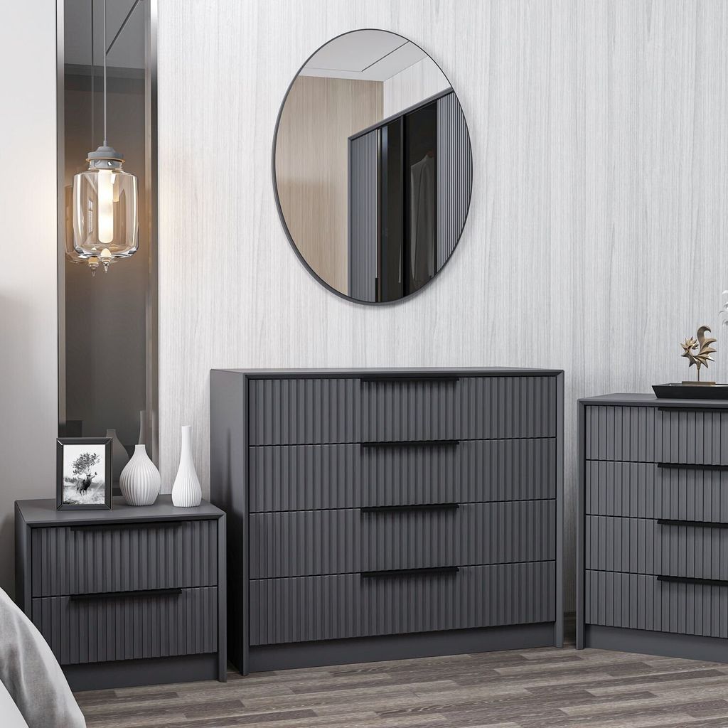 Skye Decor, Kale Luxe - 4801, Kommode, Anthrazit, 100 % Produktbild 