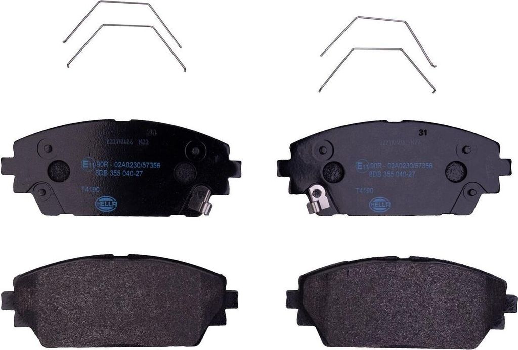 Bremsbelagsatz Scheiben mit Verschleißwarnung 15,8 mm HELLA für u.a. MAZDA 3