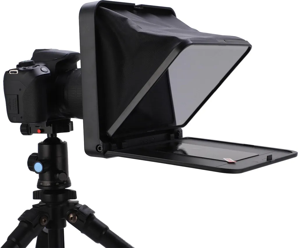 Téléprompteur Portable pour Vidéastes avec Télécommande et Support SLR