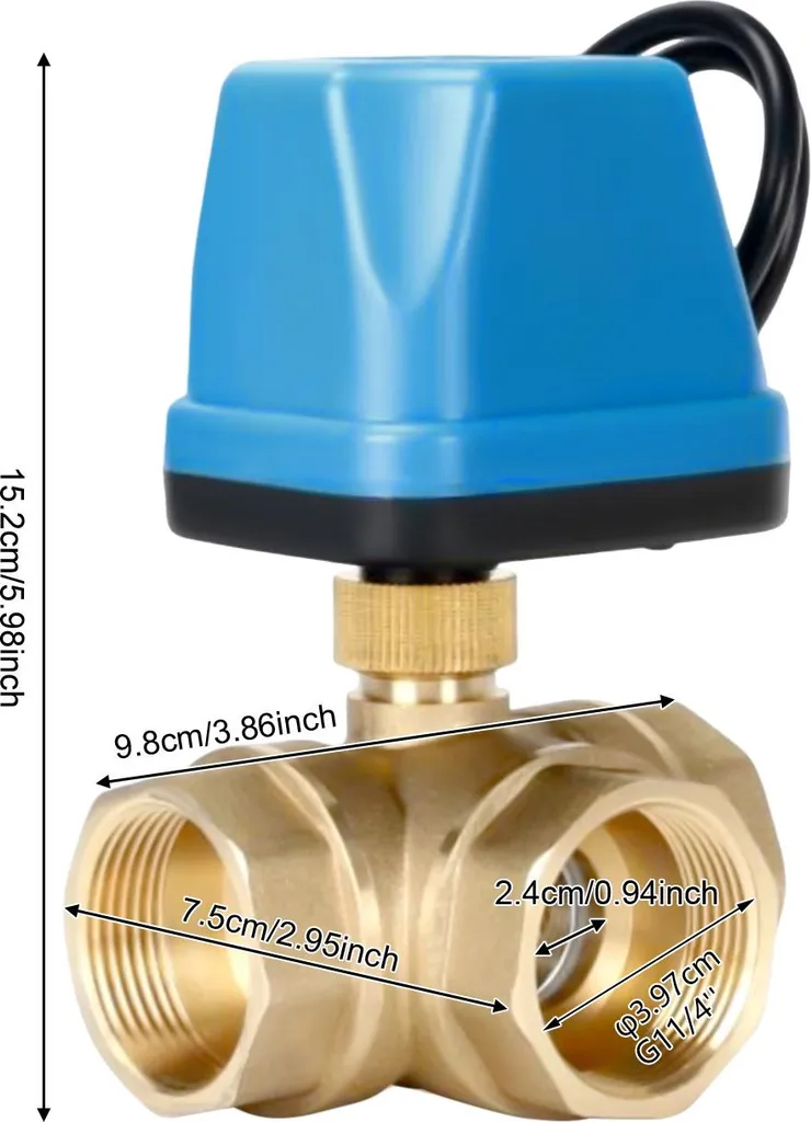 Vanne motorisée en laiton AC 220V 6W IP54 avec actionnement 15s DN20 - 2
