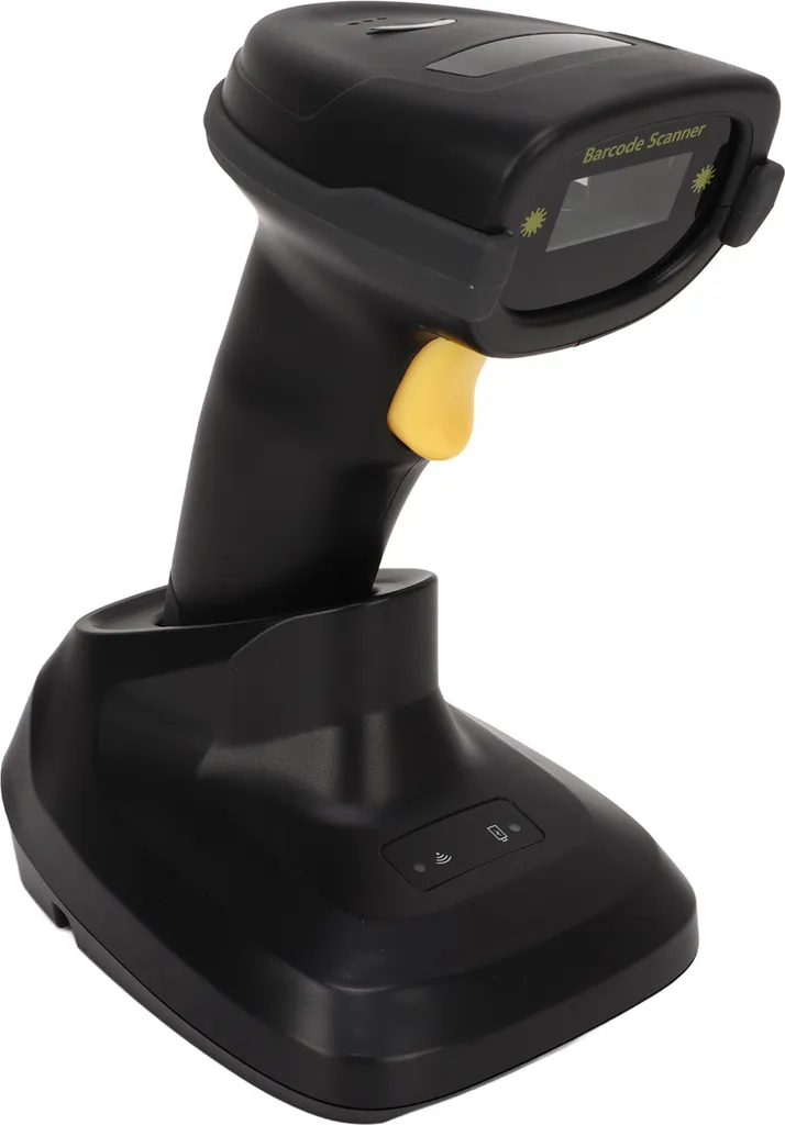 Scanner de code barre 1D laser sans fil avec socle de recharge intelligent