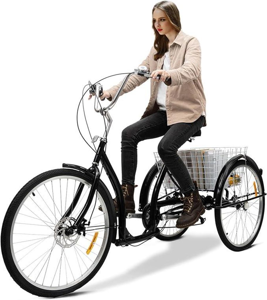 26 Zoll Dreirad 6 Gang Fahrrad Erwachsenen Dreirad Produktbild 