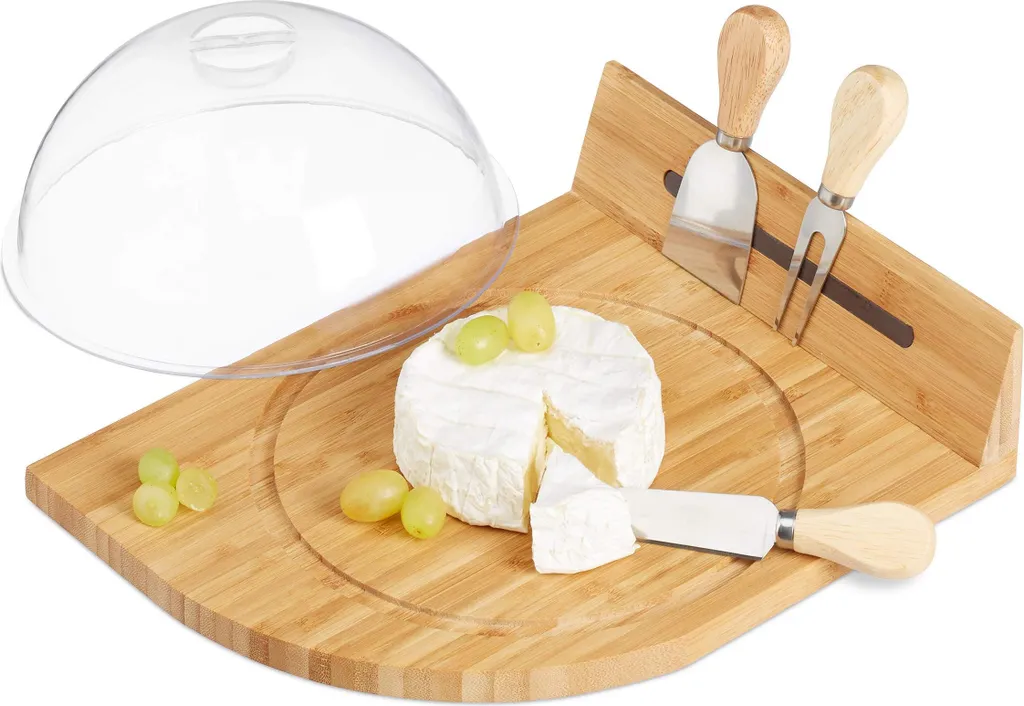 relaxdays 10026122_0 relaxdays Käse-Set braun