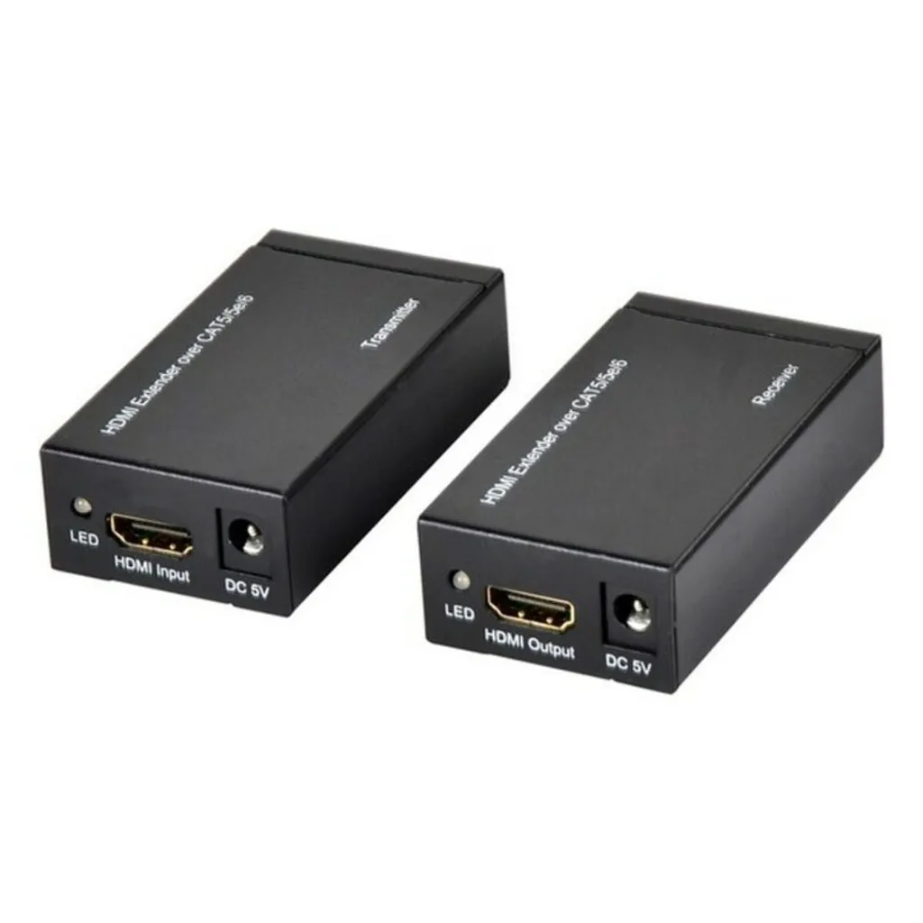 Déportez votre écran HDMI à 60m avec l'extenseur Ewent EW3715 Noir