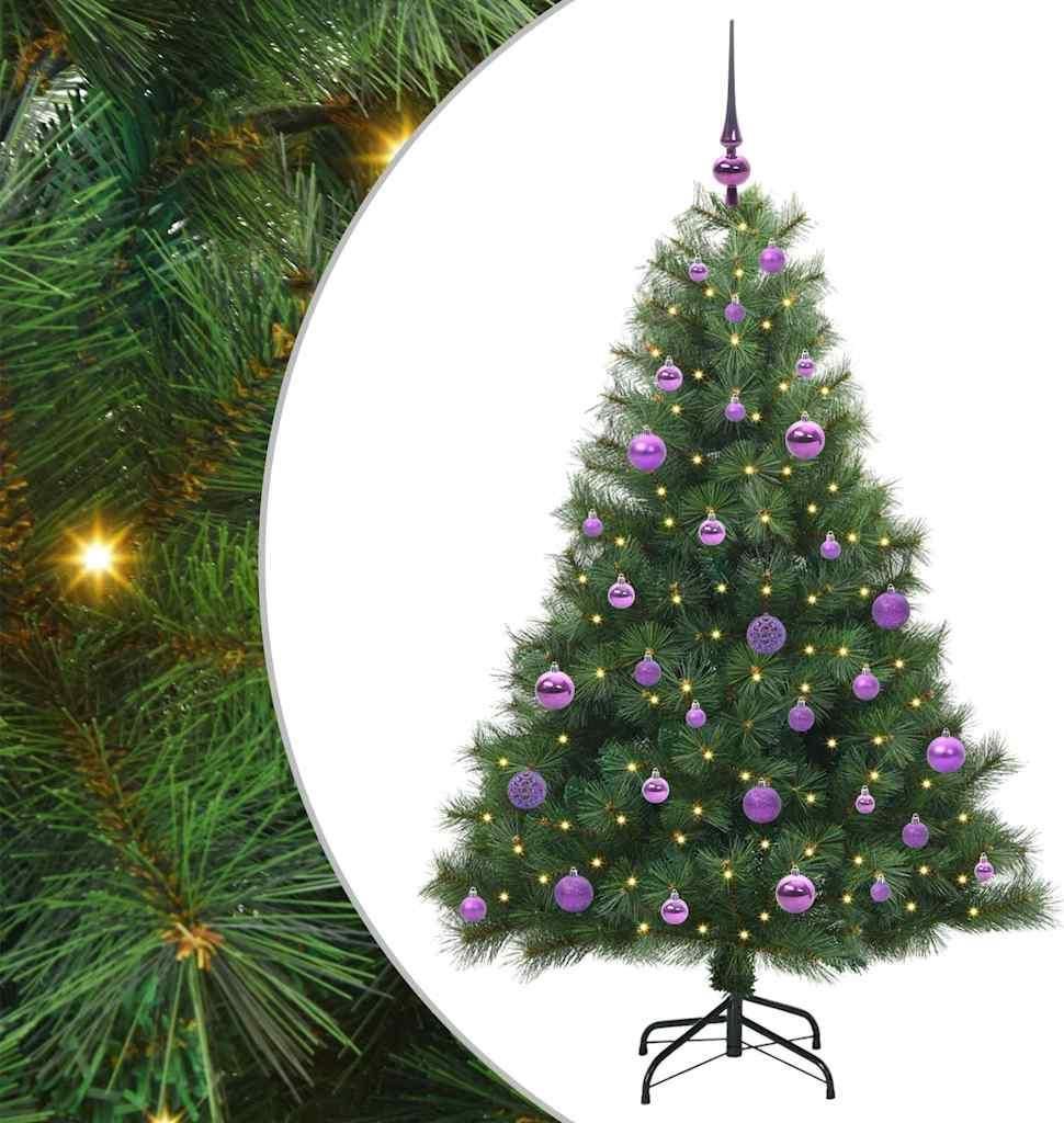 vidaXL Künstlicher Weihnachtsbaum mit 150 LEDs Grün 150 cm PE und PVC
