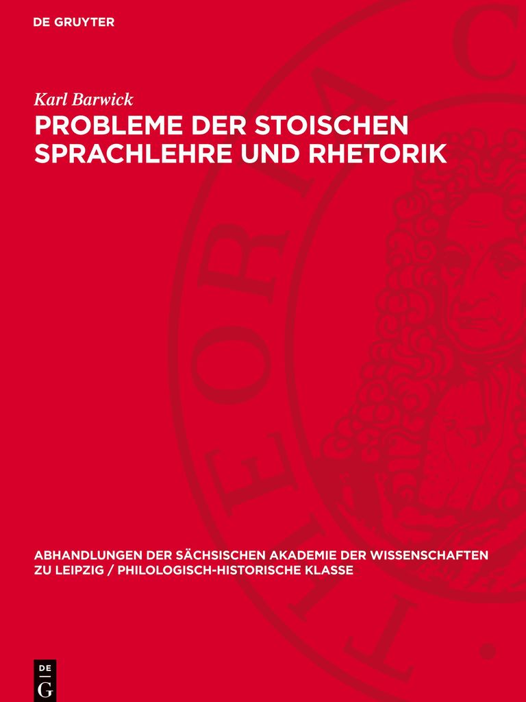 Probleme der stoischen Sprachlehre und Rhetorik