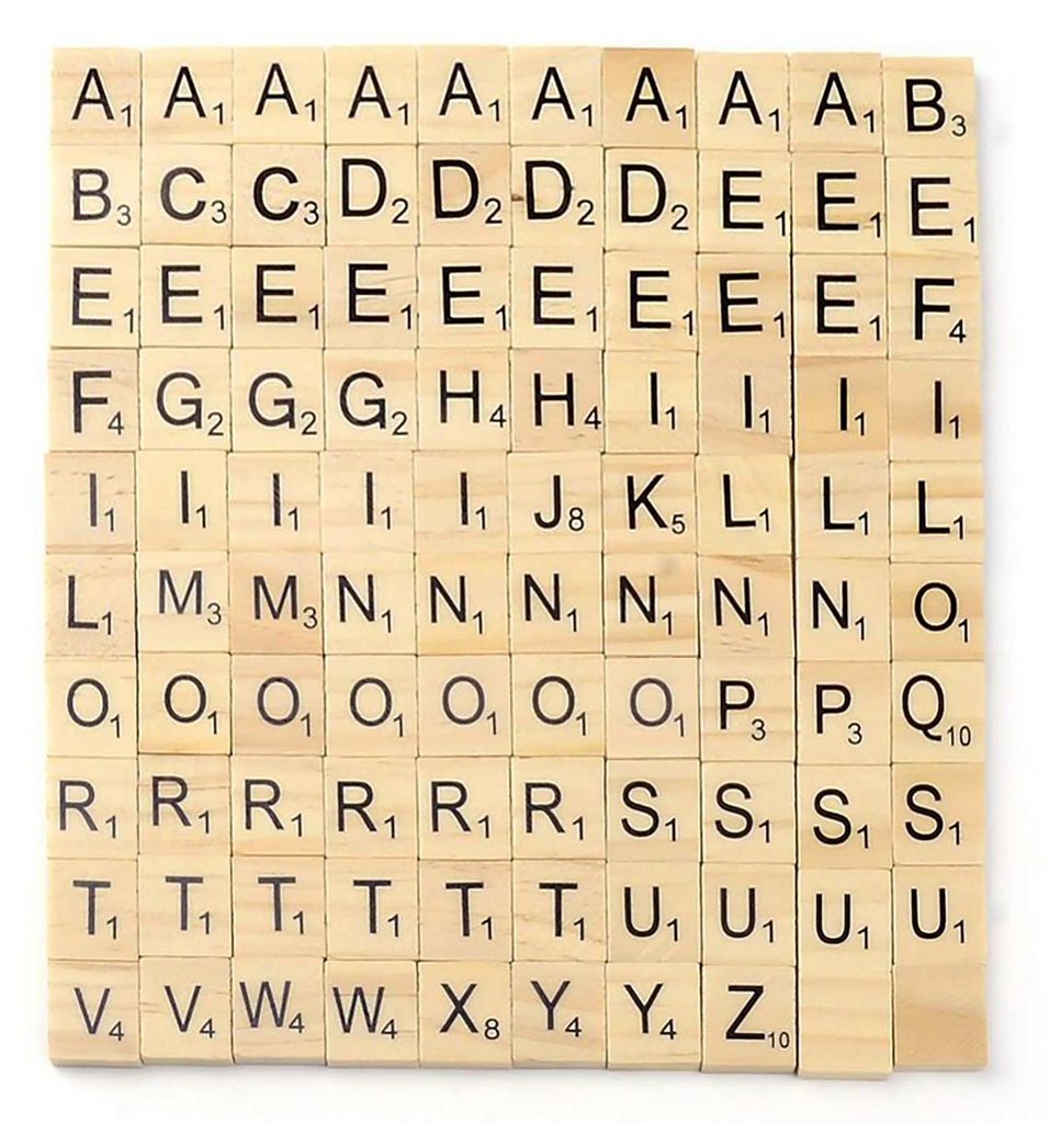 100 Holz-Buchstaben 20x18x5mm Holz Alphabet Buchstaben Produktbild 