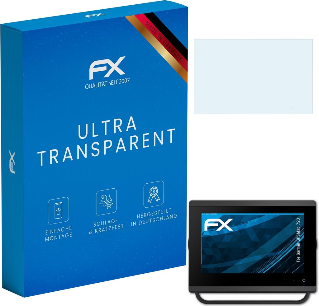 atFoliX FX-Clear 3x Schutzfolie kompatibel mit Garmin GPSMap 723 Displayschutzfolie
