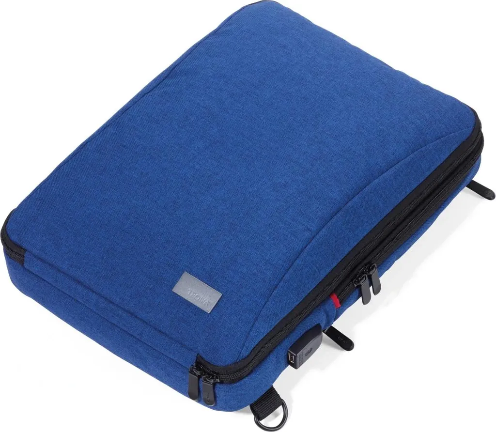 Sac à dos connecté TROIKA SAFTSACK RUC71/DB avec câble USB bleu