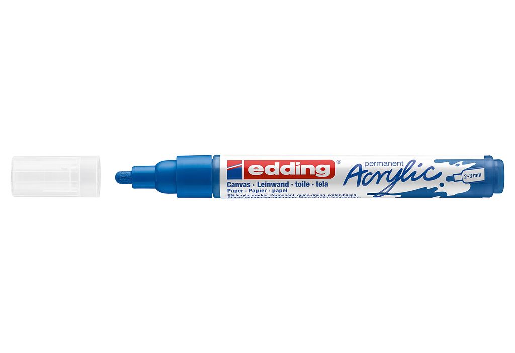 Edding 5100 Acrylmarker Medium, Blau, Blau, Medium, 2 mm, 3 Produktbild 