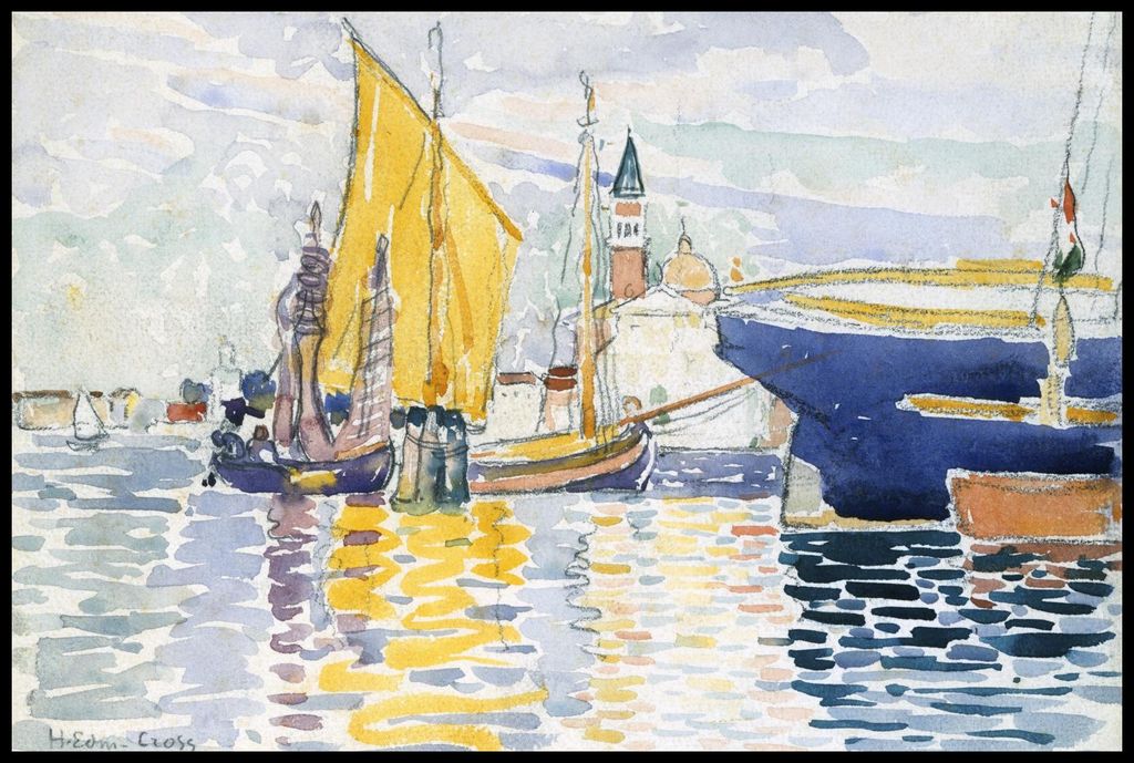 Plakat 91,5x61cm Venedig - Die Giudecca, Henri-Edmond Cross für das Wohnzimmer