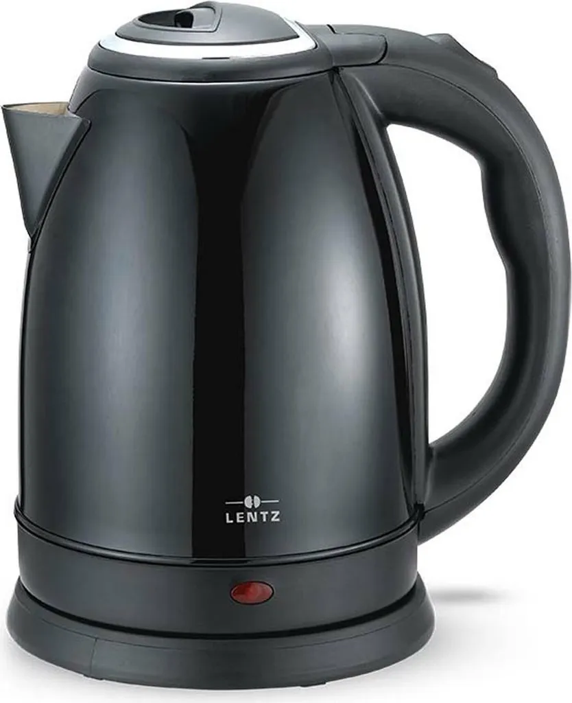 Bouilloire Inox LENTZ 1,8 L Finition Noir Stop Calcaire et Rapide