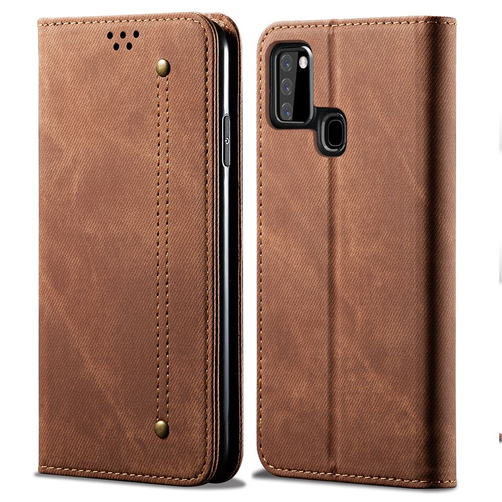 Galaxy A21S Pouzdro, Kožené Peněženkové Pouzdro s Obrázek produktu 