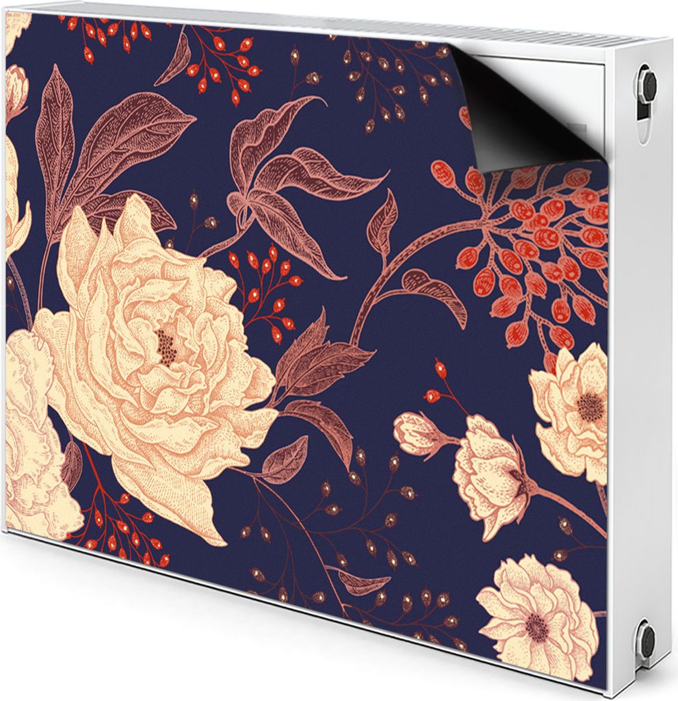 Magnet Radiator Magnet Mat Heizkörperverkleidung Heizkörper-Abdeckung Heizung 110x60 cm - Rose, mit, Rowan