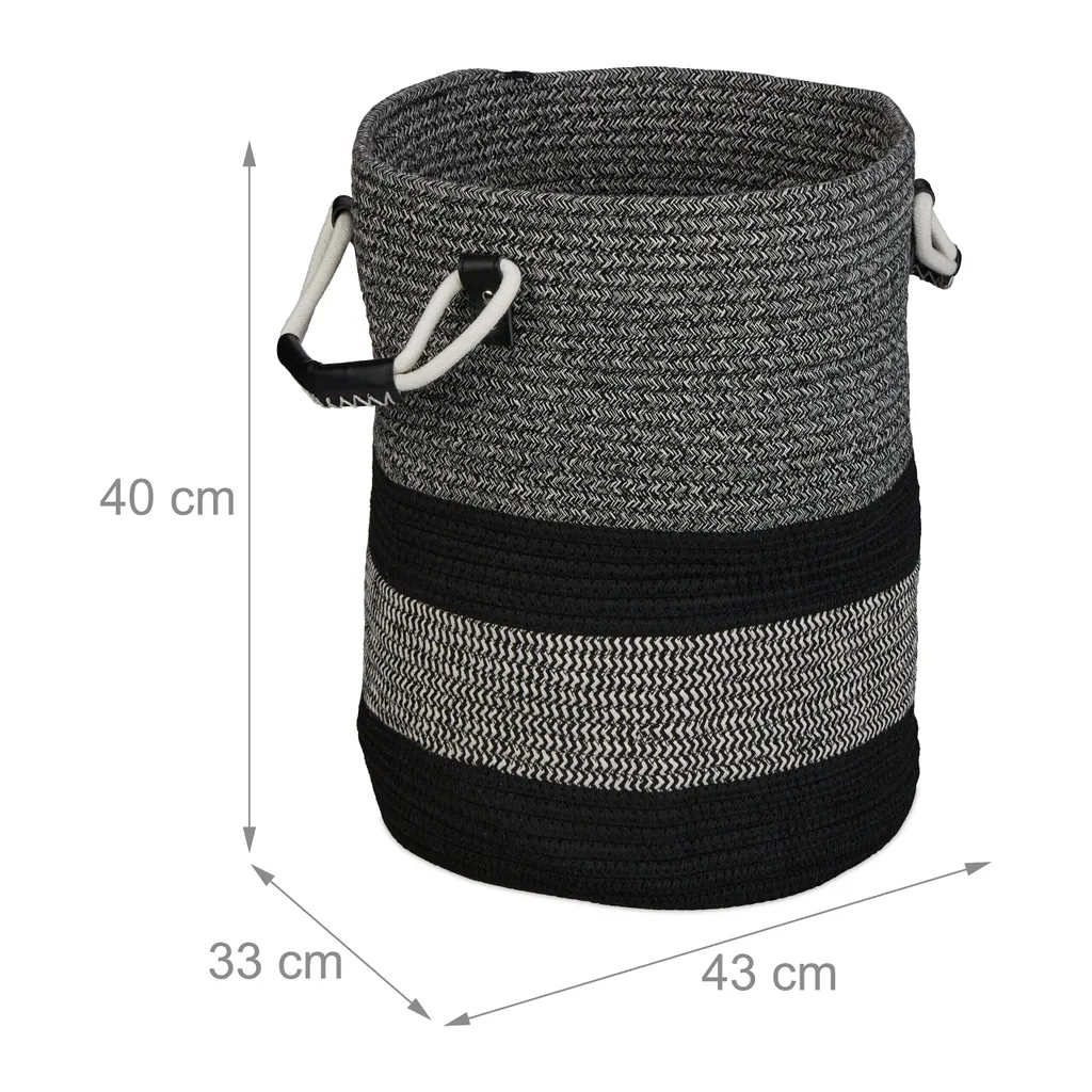 Panier de rangement Relaxdays en coton pour chambre d'enfant et bureau