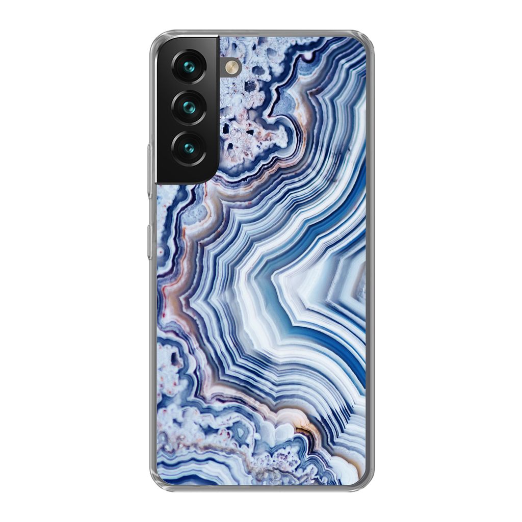 MuchoWow Handyhülle Schutzhülle Hülle für Samsung Galaxy S22 Natursteine - Abstrakt - Chic Silikon Softcase Handy Hülle - Mobiltelefonhülle