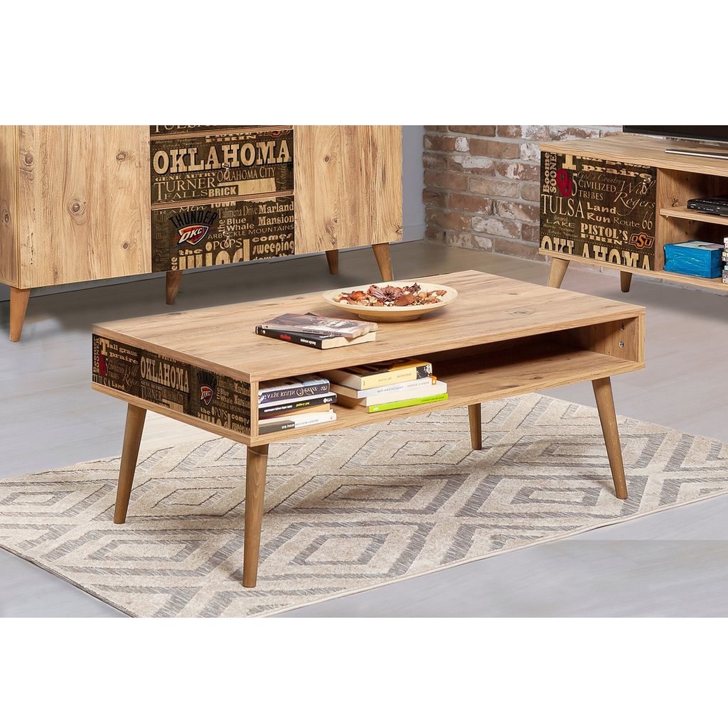 Skye Decor, Viva - 765, Couchtisch, Atlantische Kiefer, 100 % MELAMINBESCHICHTETE SPANPLATTEN, 110 x 60 x 45 cm
