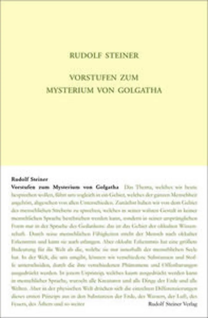 Livre de Spiritualité Vorstufen zum Mysterium von Golgatha en Relié