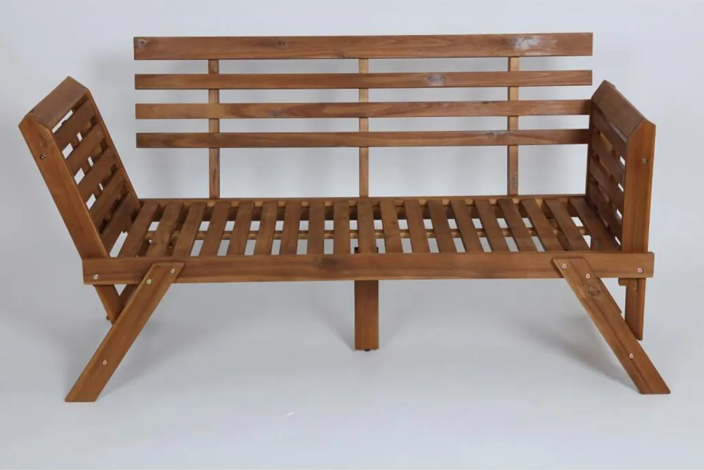 Banc Pliable Acacia 196cm - Solution gain de place pour Jardin - 12
