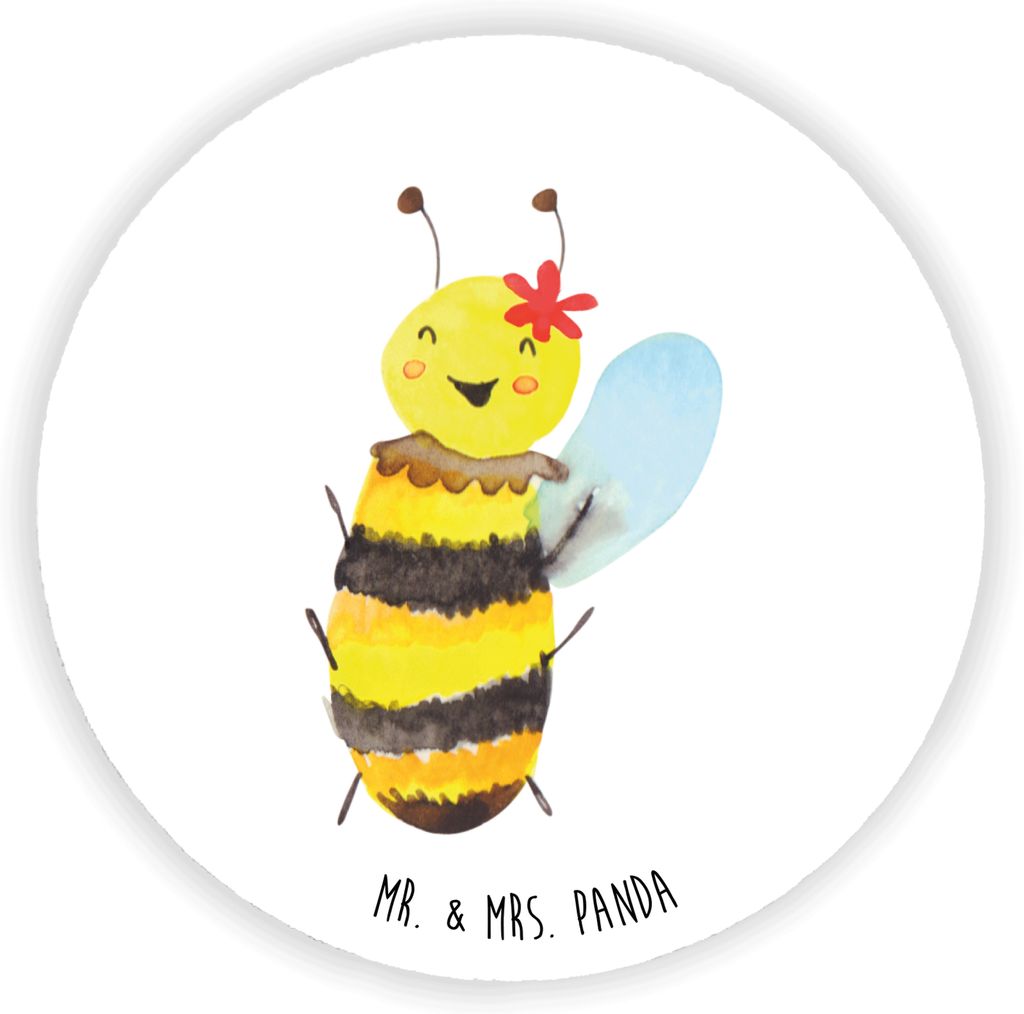 Mr. & Mrs. Panda magnet Biene Happy - Weiß - Geschenk, für kühlschrank, pinwand, Notizhalter, haftmagnet