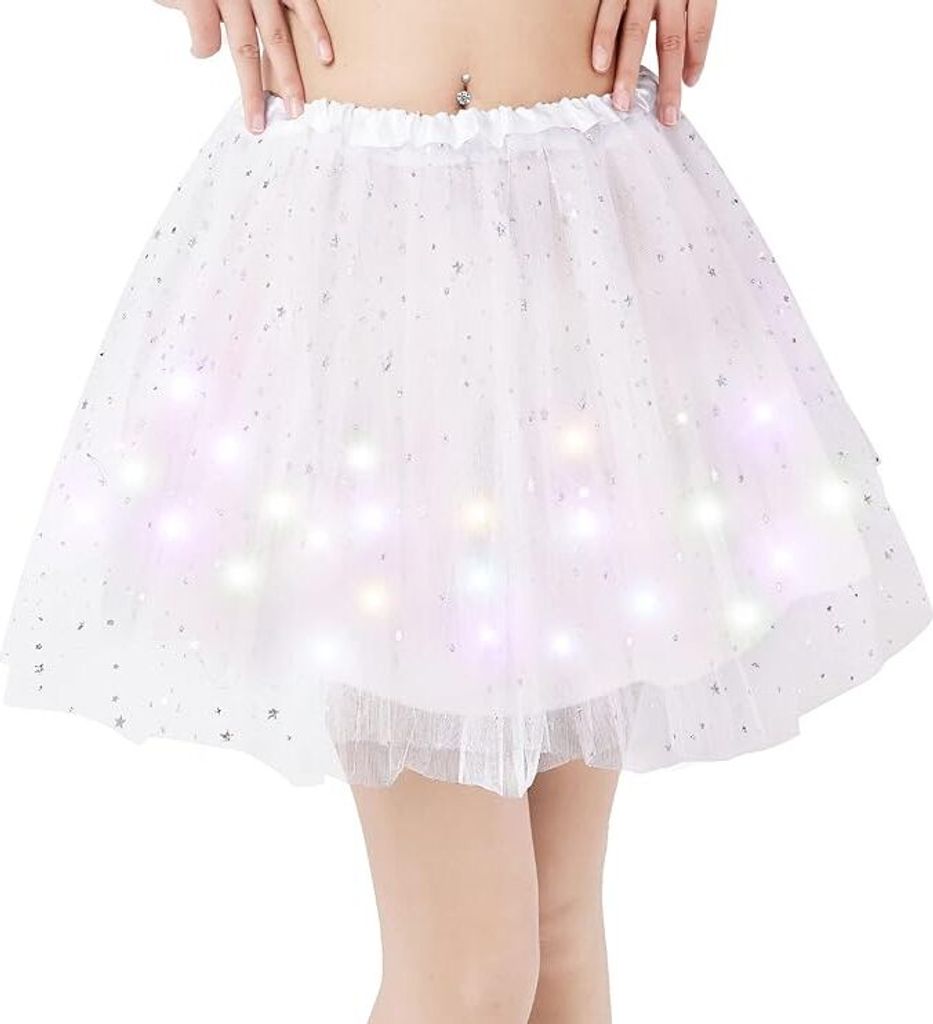 Tüllrock Damen glühen Tütü Erwachsene Teenager Tutu Party Produktbild 