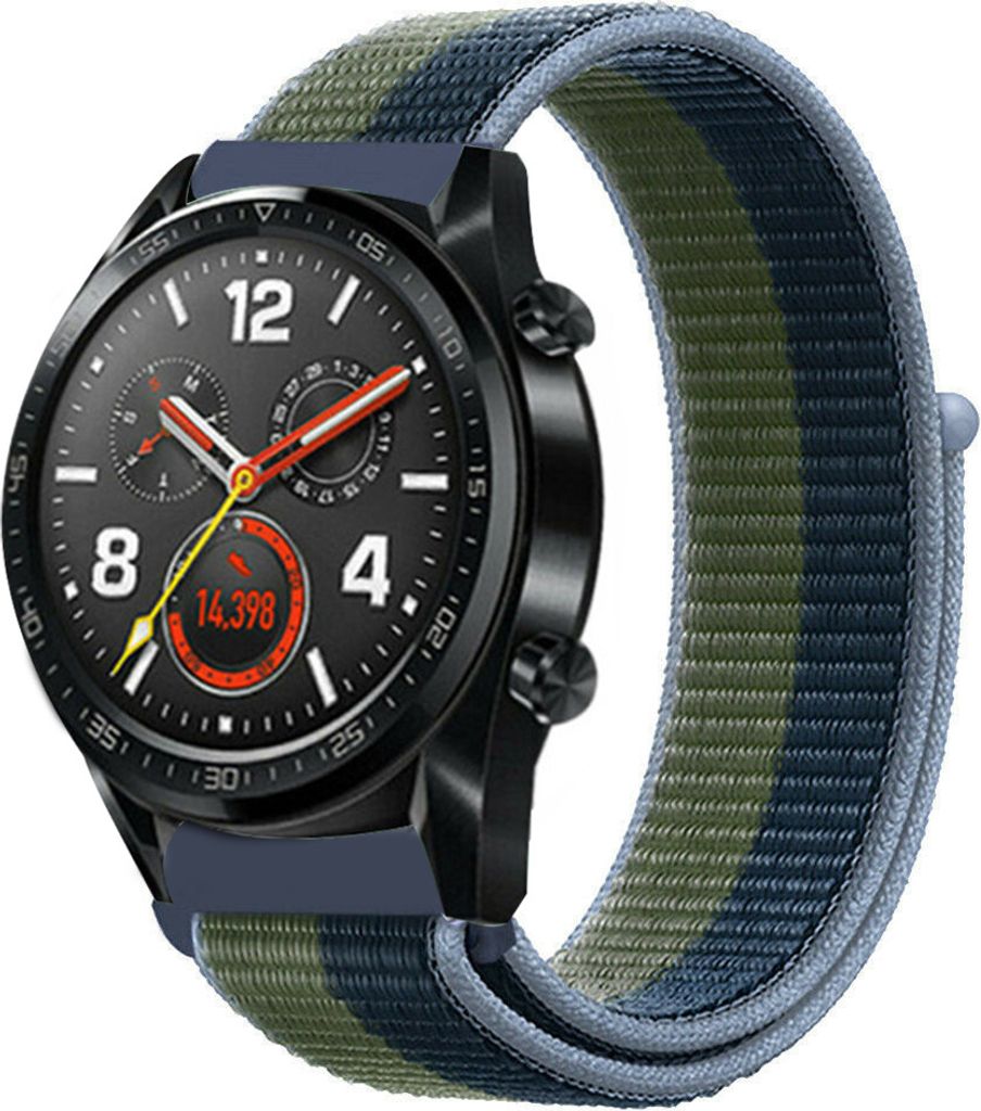 Strap-it Huawei Watch GT 2 Nylonarmband (Moosgrün)