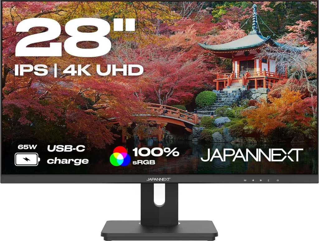 JAPANNEXT Monitor 28" IPS 4K UHD (3840x2160) JN-IPS282UHDR-C65W
