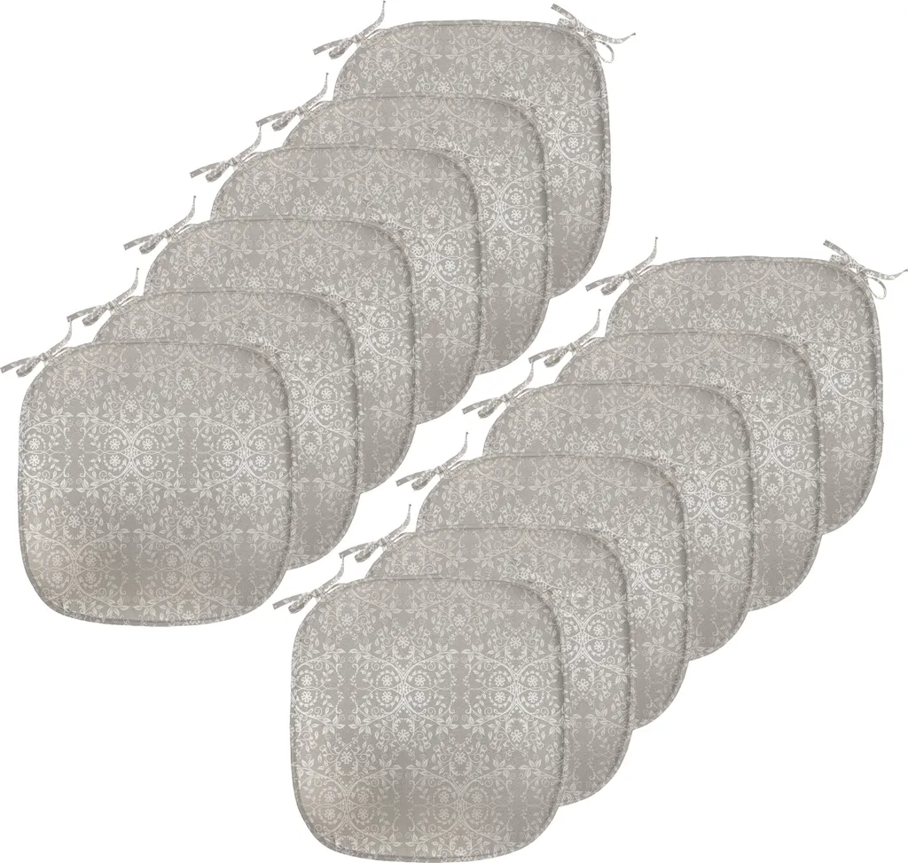 Lot de 12 Galettes de Chaise 40x40 cm Design Paisley pour Cuisine