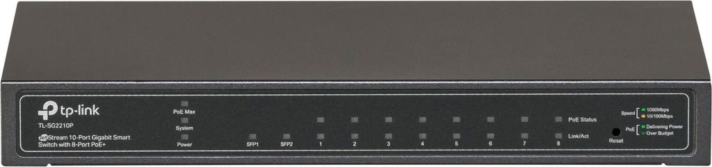 TP-Link Omada SG2210P, Řízený, L2/L2+, Gigabit Ethernet Obrázek produktu 