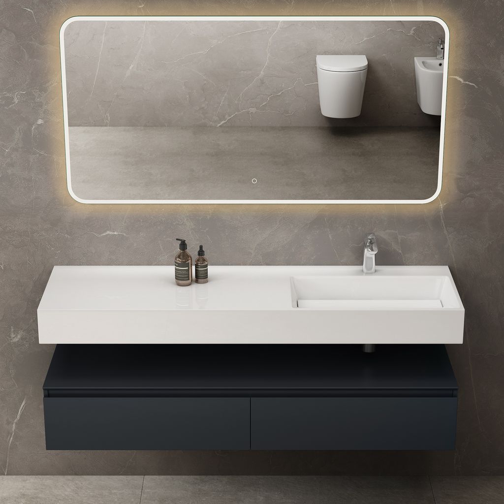 Mai & Mai Badmöbelset 150x48x25cm Unterschrank Anthrazit Produktbild 