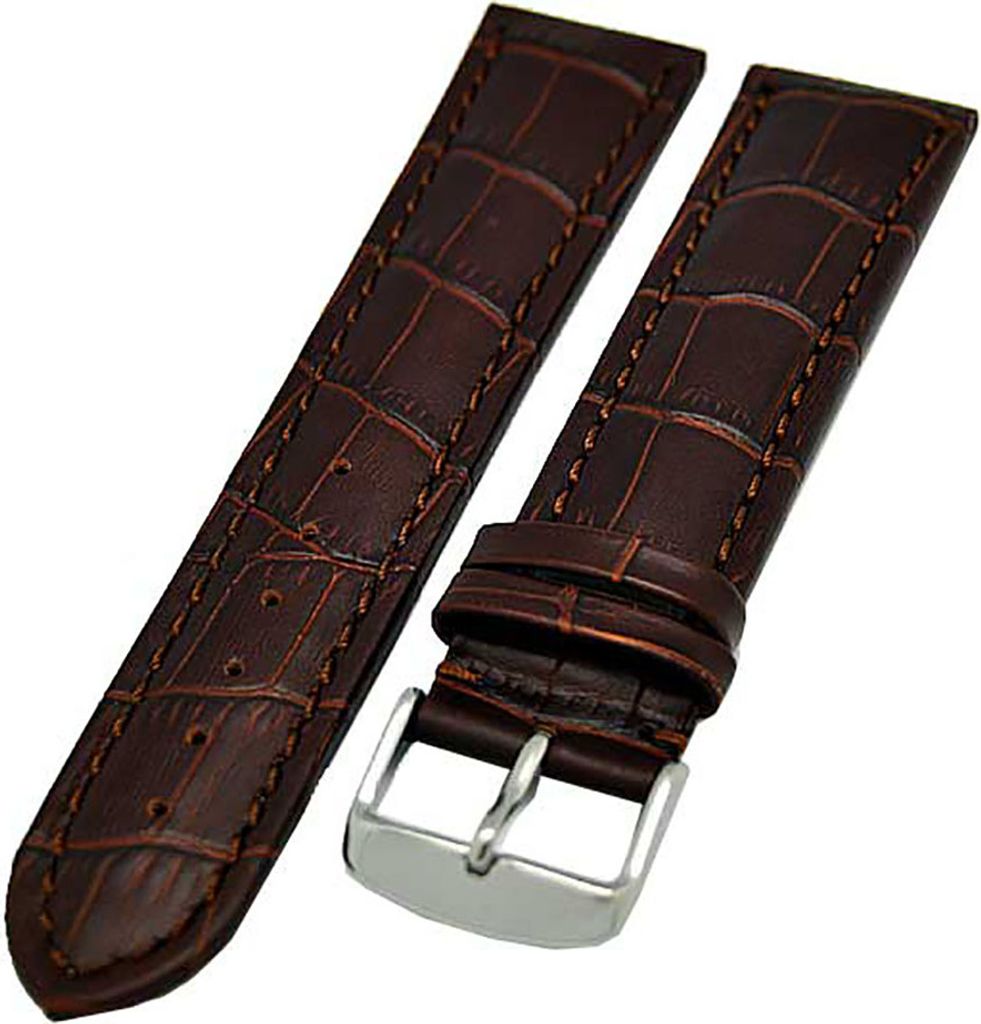 Uhrenarmband Xl extra Lang braun 24mm Kalbleder Produktbild 