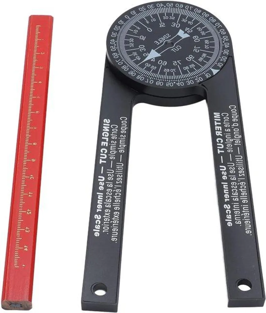 Système de traçage bois pour menuisier équerre compacte 90 degrés